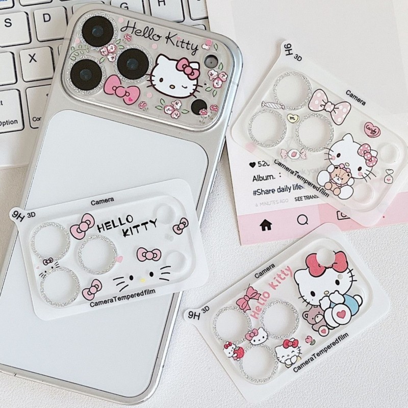 Tempered Glass Screen 9H - Protecteur d'objectif d'appareil photo Hello Kitty