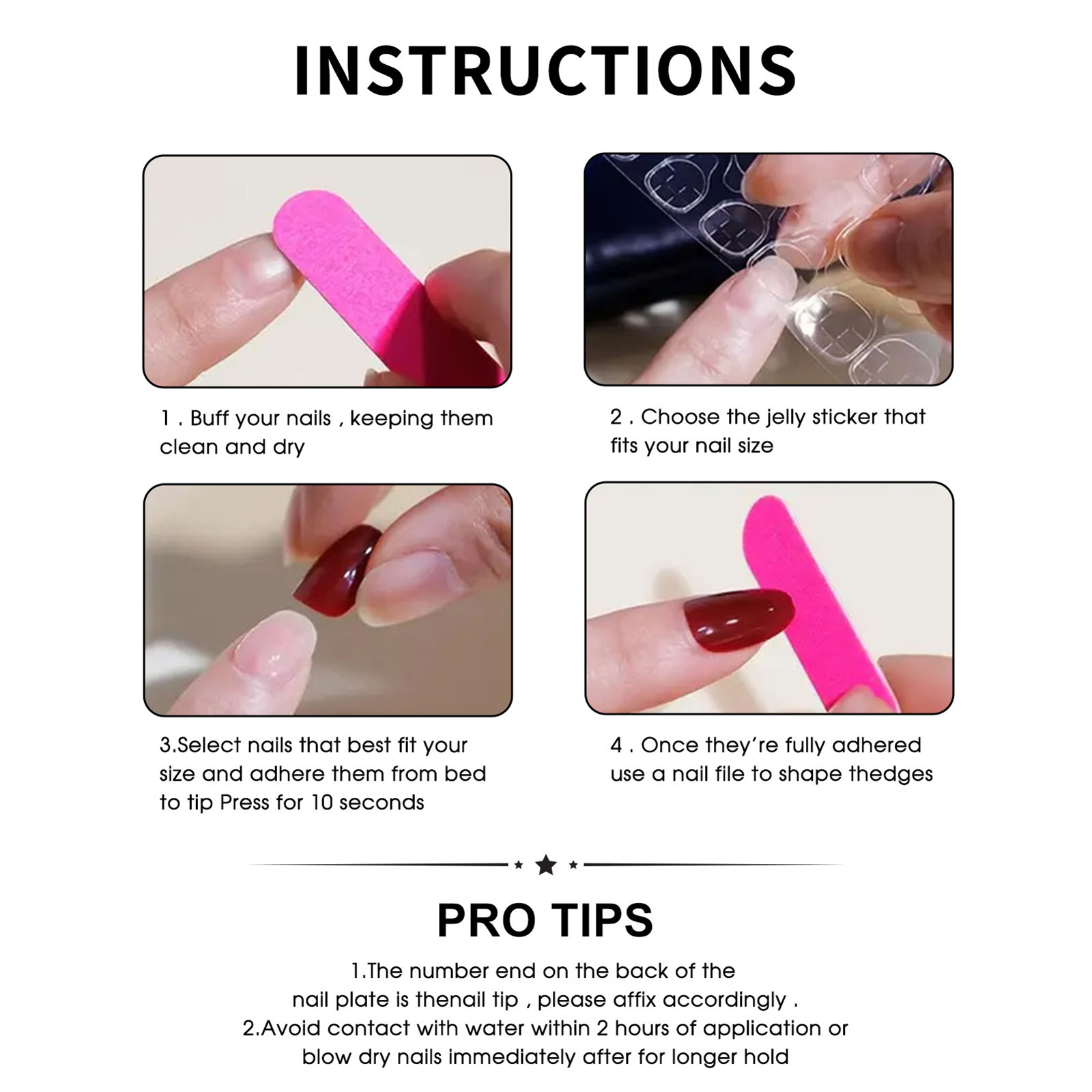 Faux Ongles Réutilisables à Co - Full Cover Adhesive avis et prix